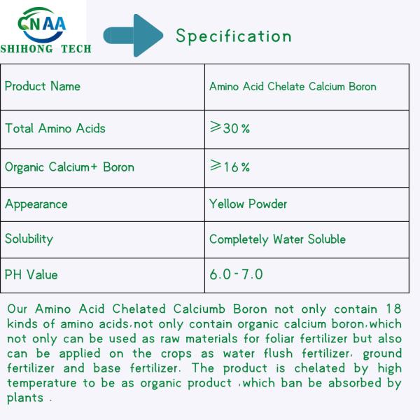 Calcium Boron Powder Amino Acid Chelated Organic Foliar Fertilizer For Agriculture
