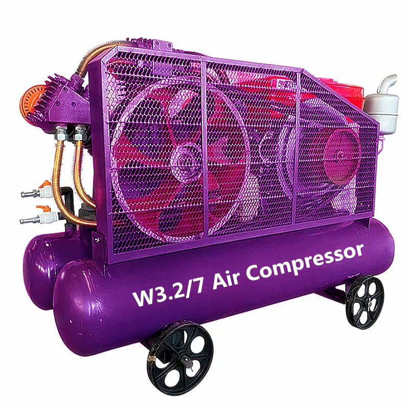 Industrial Piston Air Compressor with 18.5kw/25hp Power, 3.2m3/min Air Delivery, and 7bar Working Pressure