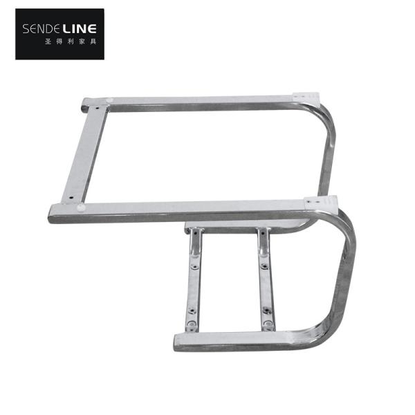 Acessórios de cadeira giratória de escritório Quadro de arco de cromo Quadro de cadeira de metal Base de tubo plano