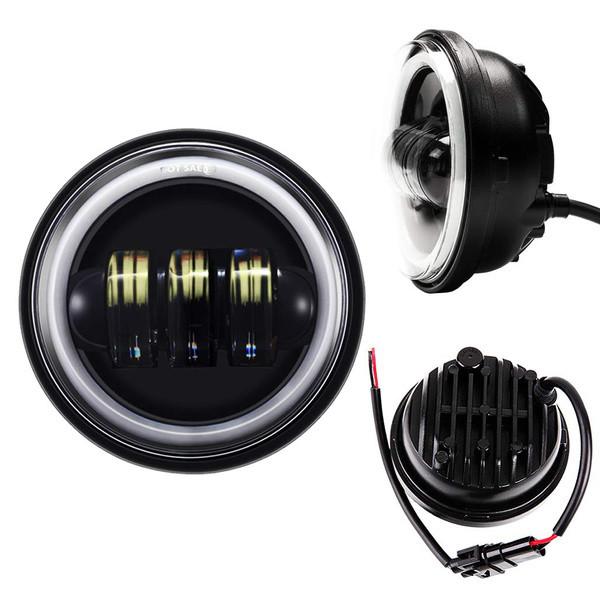 4.5 Fog Passing Lights DRL Harley Electra 7 Inch Halo Fog Lights