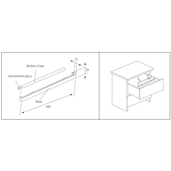 Temp цвета 3000-6000K приведенный под освещением прокладки шкафа алюминиевым/пластмассой с батареей AAA