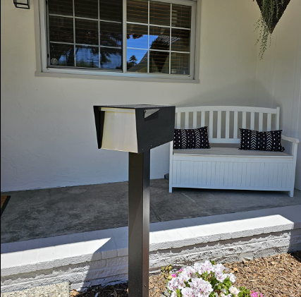 US Mailbox Wall Mount Home Cast Iron Outdoor Mailboxes Black or White Construction