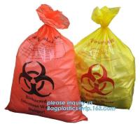 sacos descartáveis do biohazard da esterilização da autoclave, wast médico do saco waste infeccioso plástico resistente do biohazard da segurança