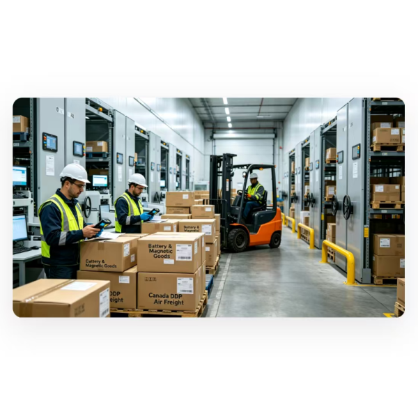 Canada DDP Air Freight Shipping Door To Door For Battery / Magnetic Goods
