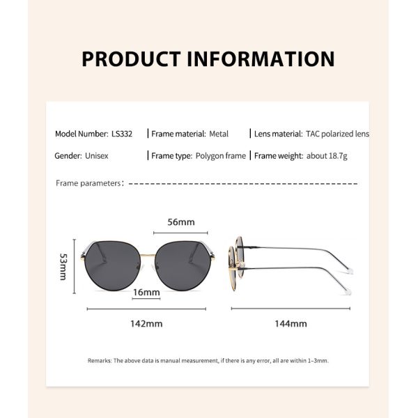 Protección ULTRAVIOLETA alrededor del tipo simple OEM de las mujeres de las gafas de sol del metal