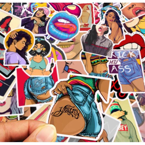 Sexy Women Devil Horror Graffiti Kiss Cut Stickers Printing 4cm-8cm