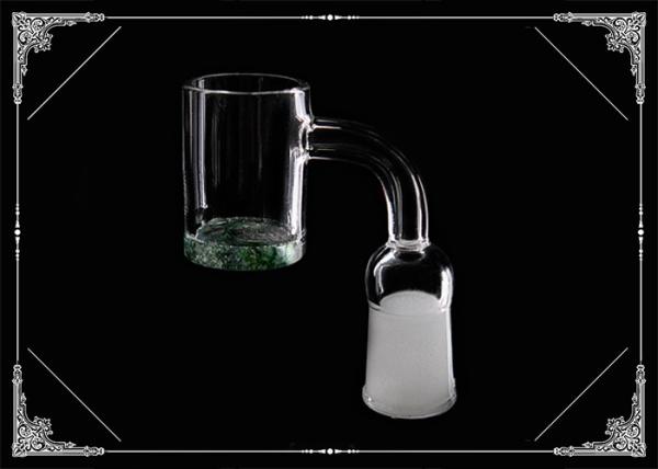 Real USA Opaque Nails domeless Flat Top Quartz Banger Green 4mm bottom