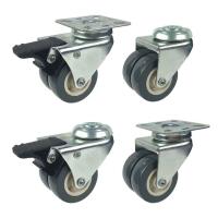 Les roulettes de faible puissance de pivot du pot de fleurs 50mm de roulettes de PVC roule 360 tournant
