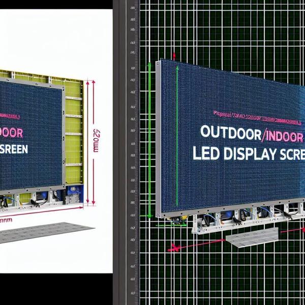 250mm*250mm Panel Size Outdoor Indoor Full Color LED Display Screen with Energy-Saving Display