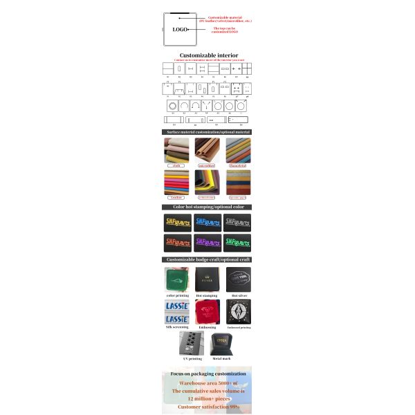 Jewelry Package Hanhong Custom Logo Leather LED Light Box for Bracelet Necklace and Ring