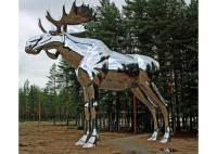 Espelho para decoração de praça ou jardim Cavalo grande escultura em aço inoxidável 150 cm