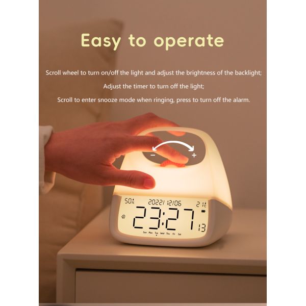 ABS Orange Dot Desk Clock for Bedroom Charming and Adorable Design Quartz Motivity