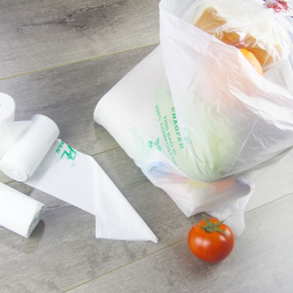 Superior Biodegradable Plastic Packaging White Garbage Bags Disposable