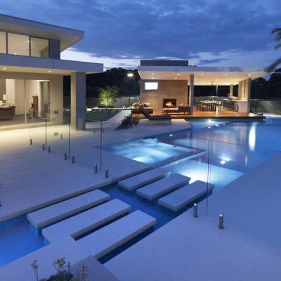 OEM Edifício Vidro Temperado Piscina Balcão Barranco Vidro 316 Grelha Spigot vedação