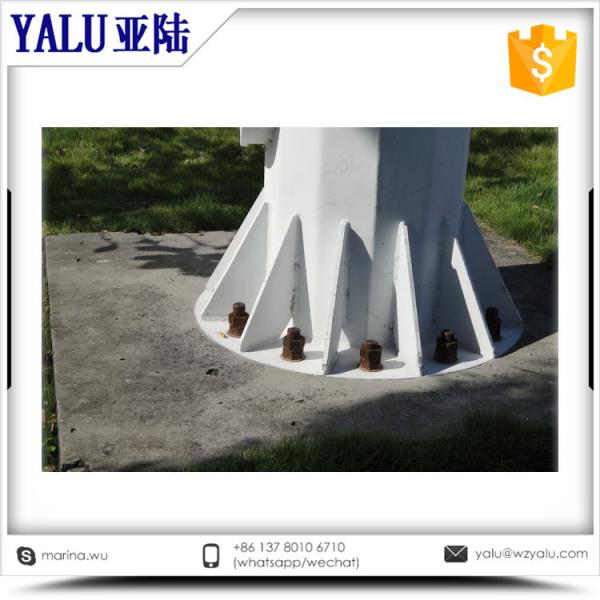 50M Cricket Ground galvanized painting 1000W LED high mast lamp steel pole with double winch auto-lifting system