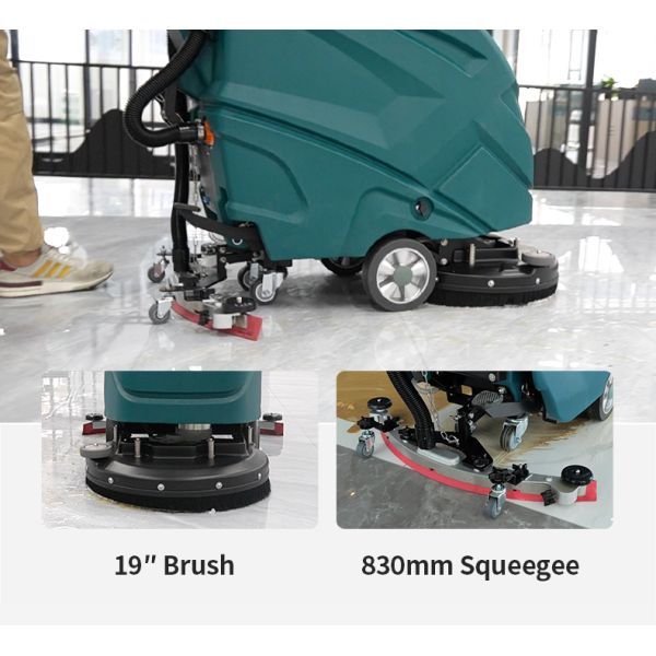 Automatic Walk Behind Floor Scrubber Machine 500W for Restaurant