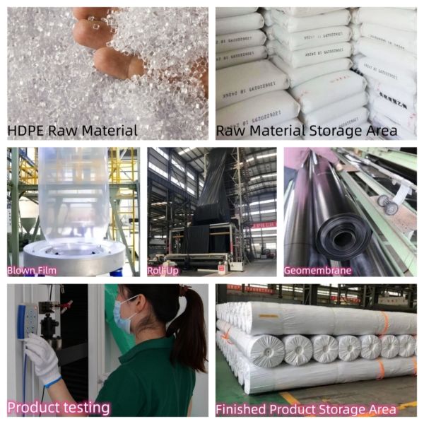 0.3mm-0.8mm Толщина HDPE Геомембрана Рыбный пруд линейка для лотосных прудов лотоса корневых прудов