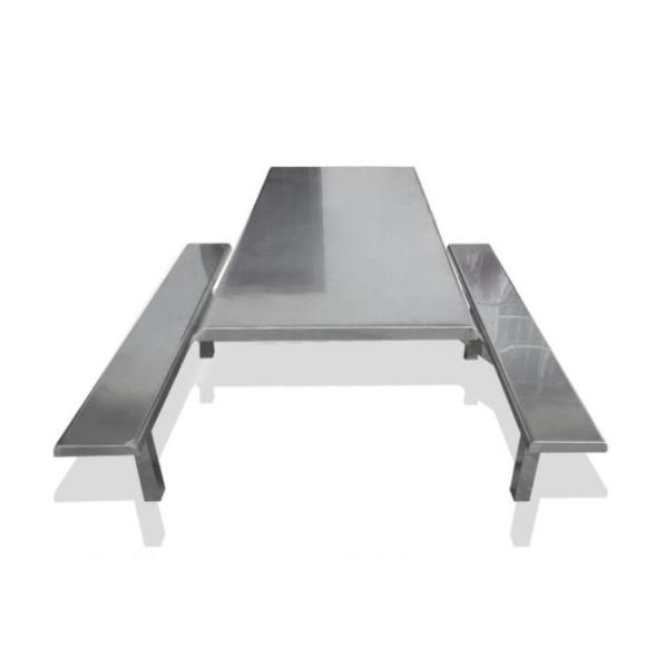 Modern Park Stainless Steel Waiting Bench Outdoor Dining Table Chair