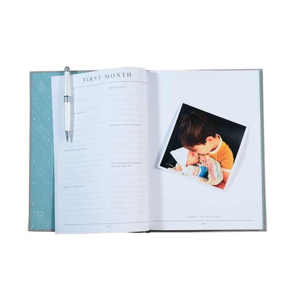 Recordable Hard Cover Baby Memory Books Fabric Cloth 11x8.5inch Landscape