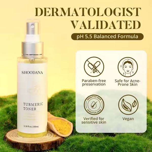 Tónico facial de cúrcuma producto cosmético OEM Vitamina C Cosméticos ODM