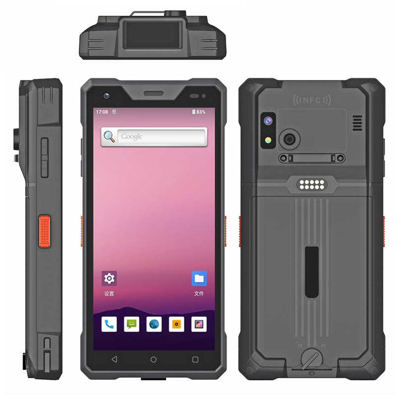 IP67 Android Rugged Handheld PDA Dual Cameras MTK6765 Octa-Core 1D/2D Barcode Scanner Detachable Lithium Battery