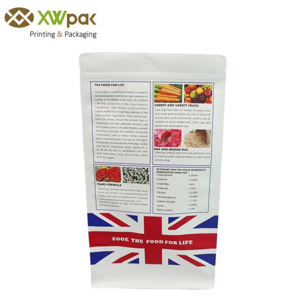 Eight Side Sealed Stand Up Zipper Pouch Bags Plastic Food Grade VMPET BOPP