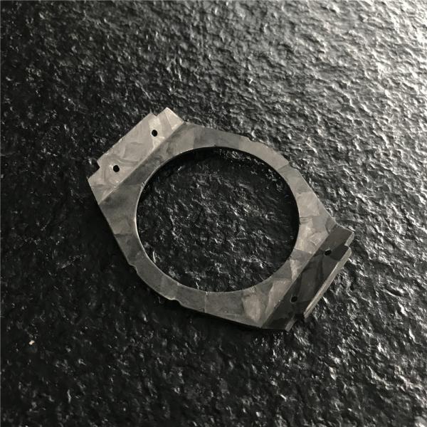 Women Smart Carbon Fiber Watch Case , Carbon Fibre Machining Forged Surface