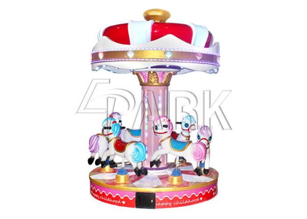 Amusement Kiddie Ride Carousel Easy Moved Merry - Go - Round With Led Lights