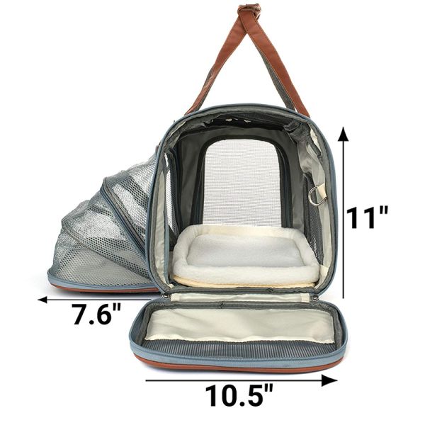 Soft Sided Pet Carrier Handbag , Eco Friendly Breathable Pet Travel Bags