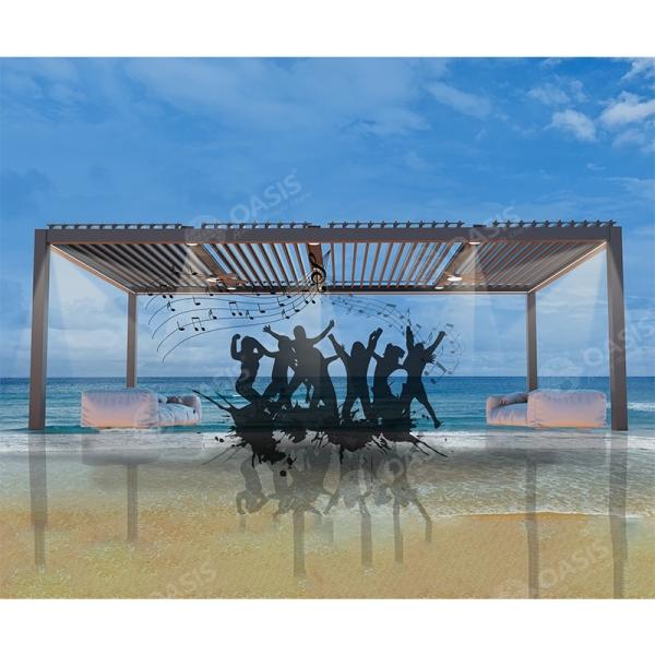 Professional Design Upgraded Aluminium Pergola Louvered Roof For Restaurants