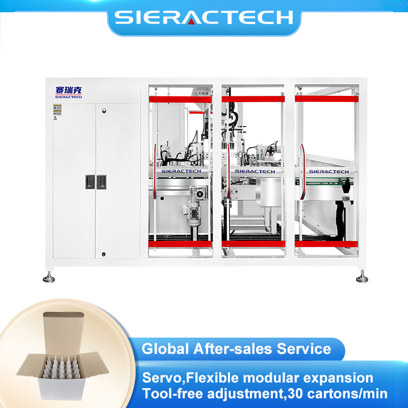 Automatic Glue Vertical Cartoning Machine with Servo Feeding and Continuous Rotary Cartoning System