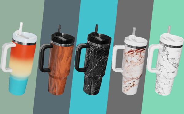 40oz de silicone de botas de palha tapa tapa de viagem caneca de café Stanley de aço inoxidável copo com alça