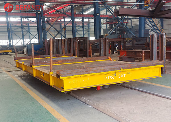 Warehouse Flatbed Electric Trolley For Mold Transfer