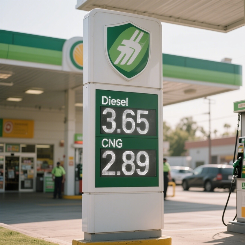 Dual Sided Electronic Gas Price Sign Customized LED Gas Display Synchronized Pricing