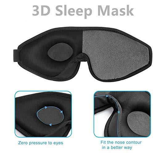 Personalized Memory Foam Eye Mask And Earplugs For Sleeping / Shift Work