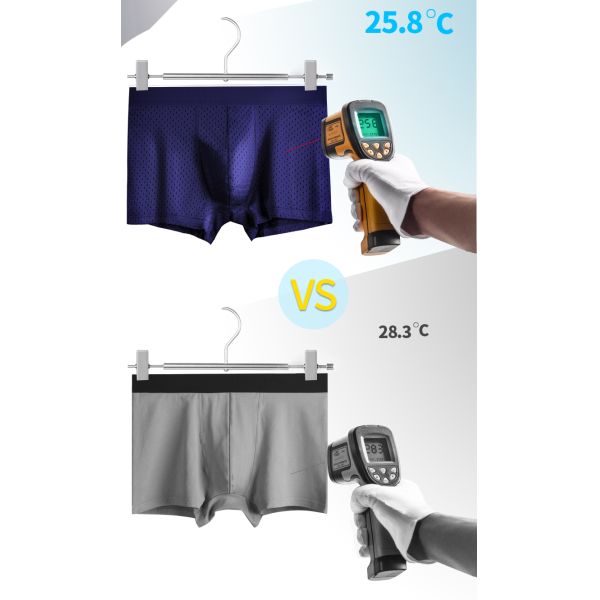 Anti-Bacterial Plus Size Boxer Shorts  Ice Silk Men'S Polyester Spandex Boxer Briefs