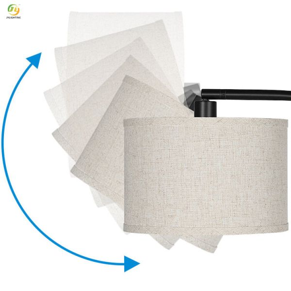 Сдобренная спальня комнаты прожития лампы пола декоративного металла ткани современная простая