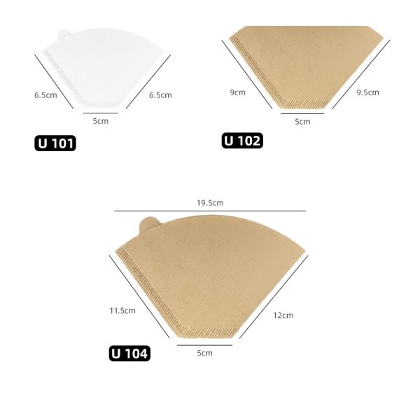 Coffee Paper Filter V-shaped for Modern Eco-Friendly Disposable Brown Cone-Shaped Design