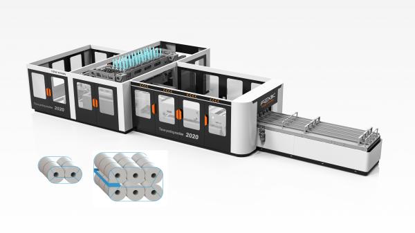 40 Microns 10min Converting Paper Roll Wrapping Machine