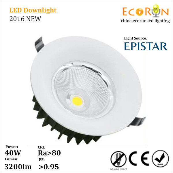 led indoor lighting downlight cob 20w 30w 40w led ceiling light ac100-240v ce rohs