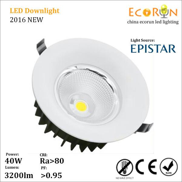 new design cob led downlight 40w 50w anti-glare downlight dimmable with 25deg 40deg