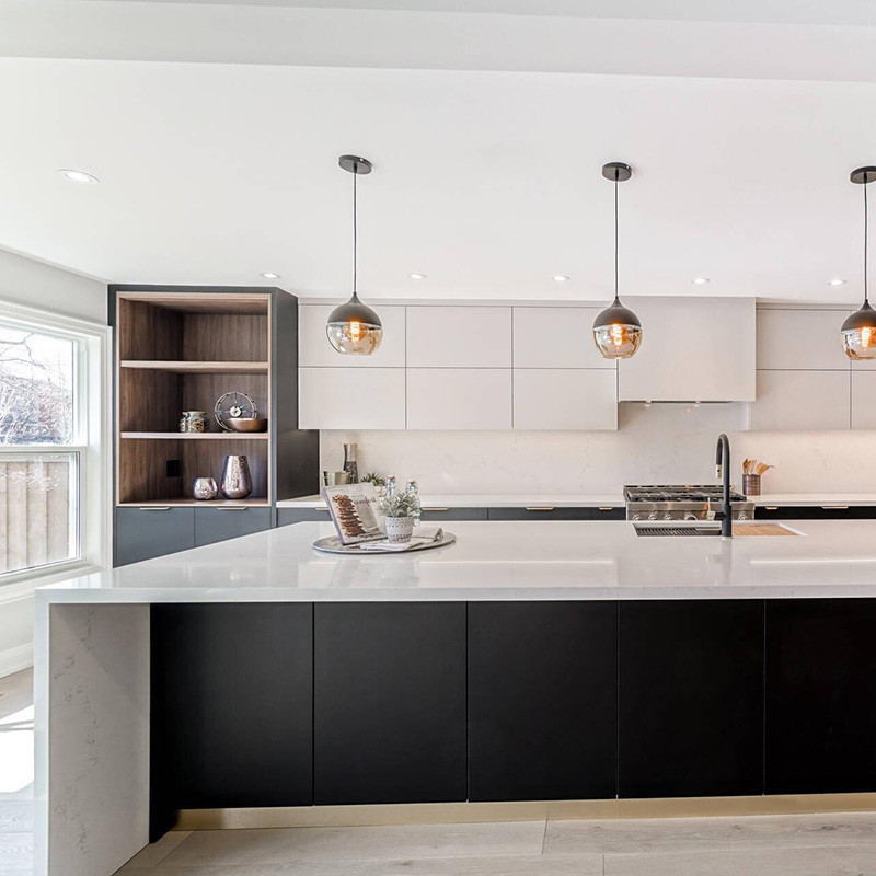 Waterproof Smart Wood Full Kitchen Cabinets European Style Customized for Home Design
