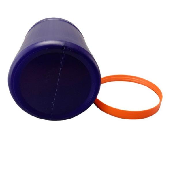 Blue Molded Color Wide Mouth Plastic Powder Canister Nutrition Protein Powder Canister