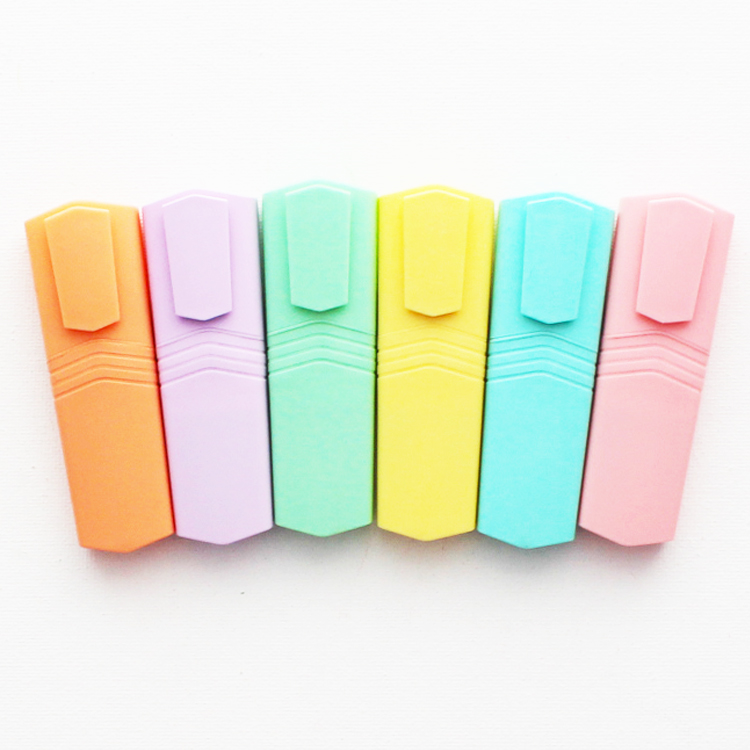 wholesale school and office stationery multicolor small highlighter pen set