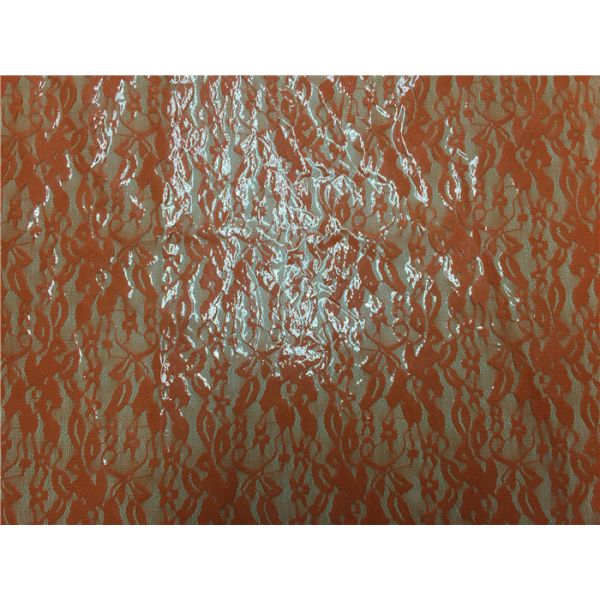 Bonded Tpu Leather 0.15mm - 0.50mm With Orange Lace For Coat / Bags