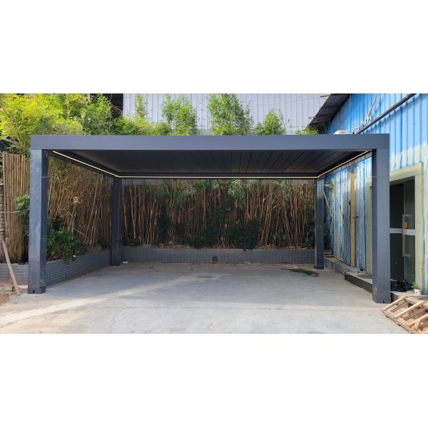 Outdoor patio intelligent retractalbe aluminum blade pergola
