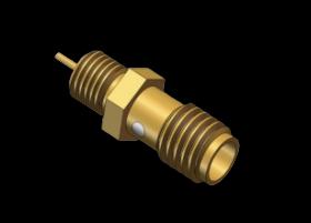 SSMA Female / Jack Bulkhead Mount RF Coaxi Microstrip Connector , Screw 10-36UNS-2