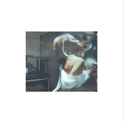 3D Transparent Holographic Projection Film 45° Angle High Light Transmittance For Shop Window Display Advertising
