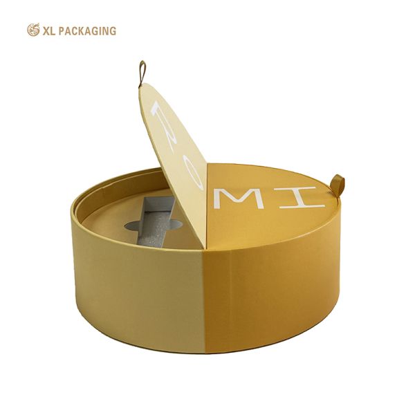 Custom Printed Half-Round Cosmetic Box with Magnetic Closure for Luxury Perfume and Skincare Packaging