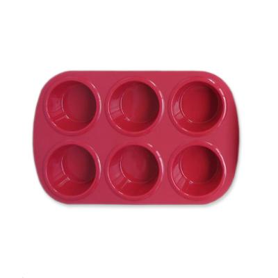 Silicone inodoro não-aderente da resistência térmica de FDA bandeja do queque de 6 copos
